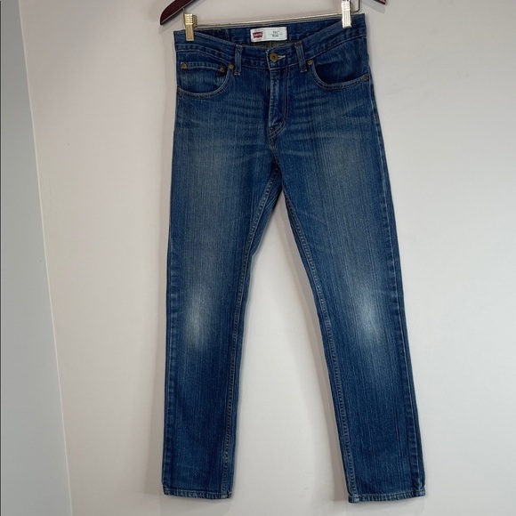 Levi's Girls Retro 511 Slim Straight Jeans Blue Medium Wash Size 16 28x28 - Picture 2 of 11